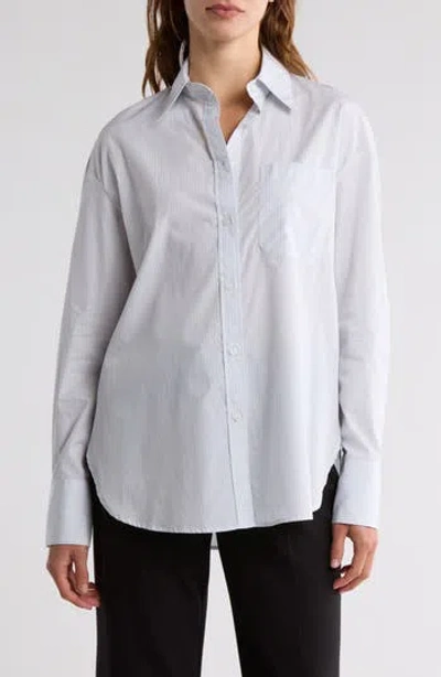 Twp Big Joe Oversize Stripe Button-up Shirt In Neutral