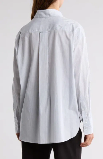 Twp Big Joe Oversize Stripe Button-up Shirt In Neutral