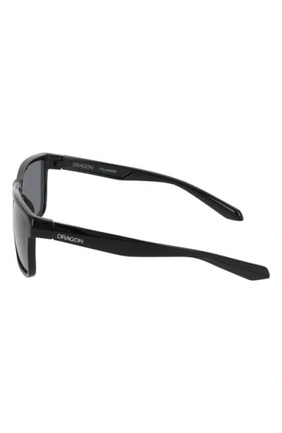 Dragon 58mm Rectangular Sunglasses In Black