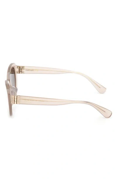 Max Mara 54mm Round Sunglasses In Brown