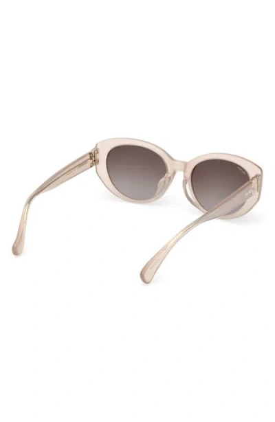 Max Mara 54mm Round Sunglasses In Brown