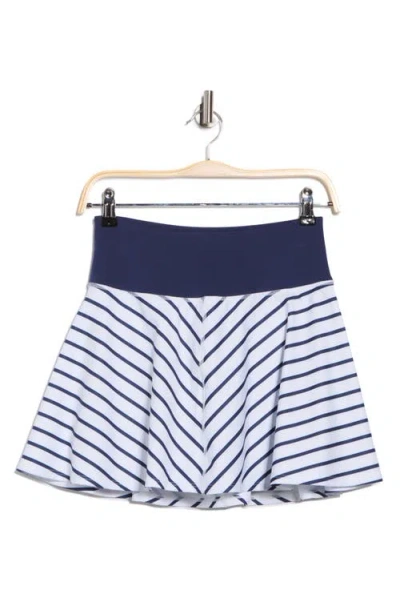 Yogalicious Lux Stripe Match Point Skort In Blue