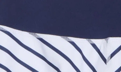 Yogalicious Lux Stripe Match Point Skort In Blue