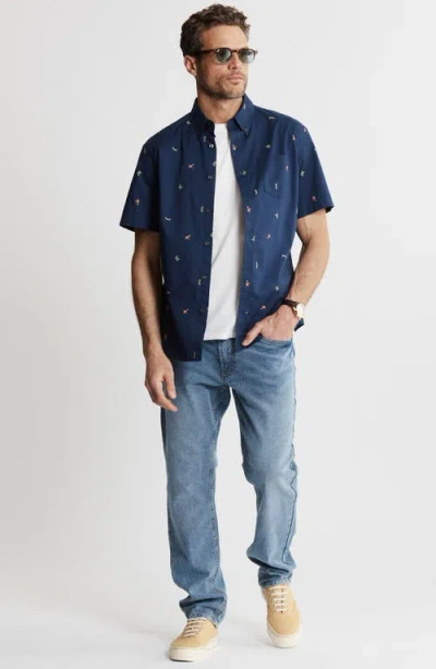 Jachs Bay Stretch Oxford Short Sleeve Shirt