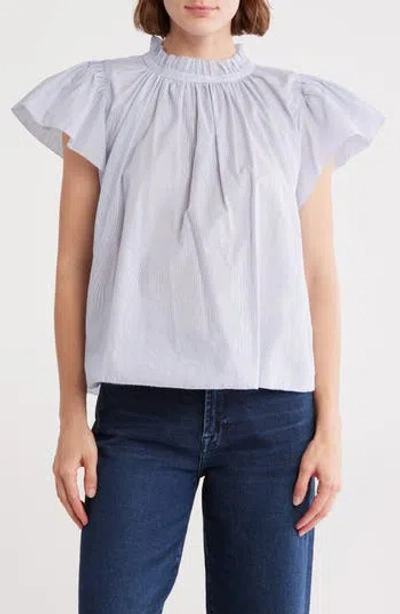 Elie Elie Tahari Flounce Sleeve Top In Multi