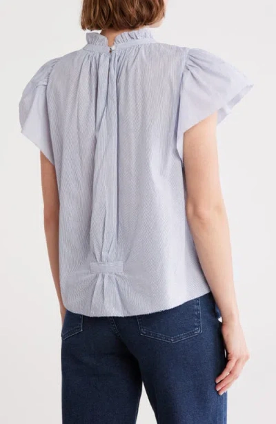 Elie Elie Tahari Flounce Sleeve Top In Multi