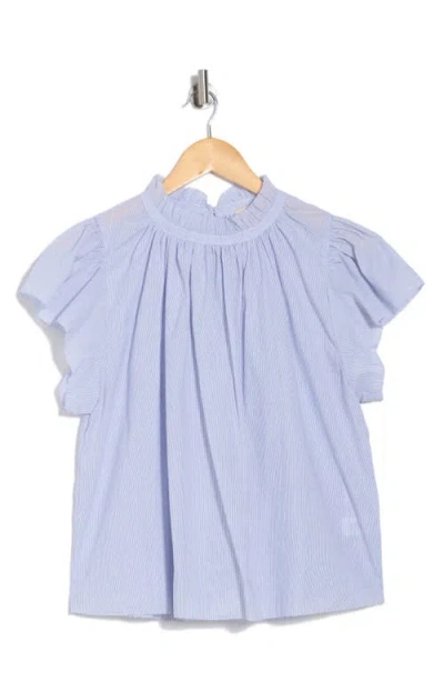 Elie Elie Tahari Flounce Sleeve Top In Multi