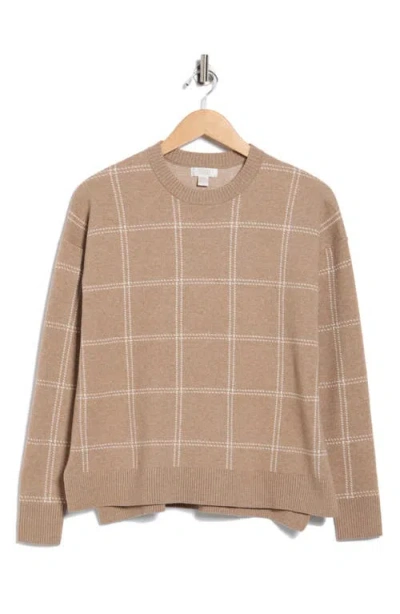 Nordstrom Rack Patterned Crewneck Sweater In Neutral