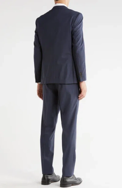 Jack Victor Esprit Solid Blue Wool Suit In Blue