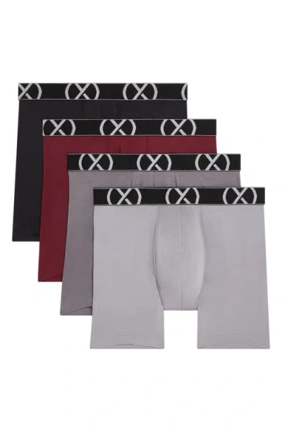 2(x)ist 4-pack Boxer Briefs In Gray