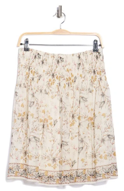 Max Studio Floral Pleated Pull-on Skirt In Multi