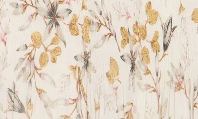 Max Studio Floral Pleated Pull-on Skirt In Multi