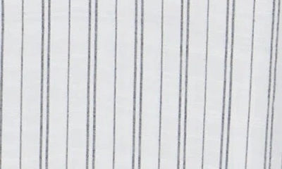 Max Studio Stripe Roll Sleeve Button-up Shirt In White