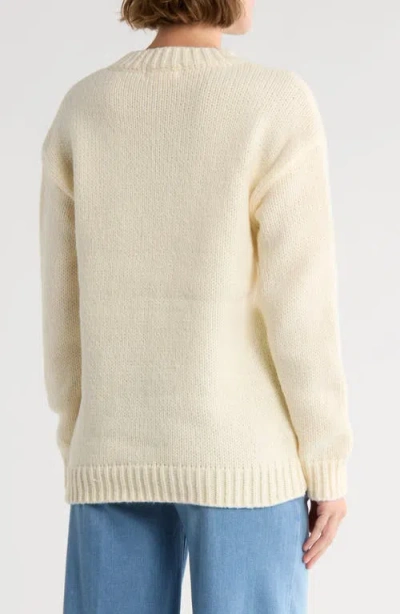 By Design Fleur Oversize Sweater In Neutral