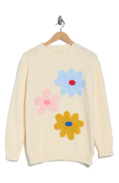 By Design Fleur Oversize Sweater In Neutral