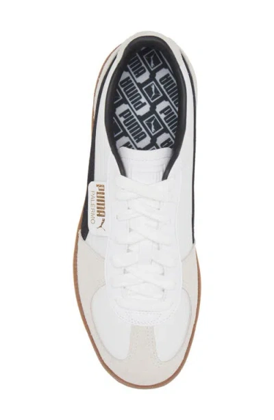 Puma Palermo Lth Sneakers In White Vapor Gray Gum