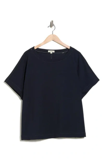 Max Studio Stitch Knit Top In Blue
