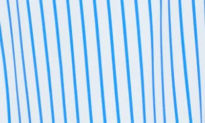T Tahari Stripe Long Sleeve Button-up Shirt In Blue