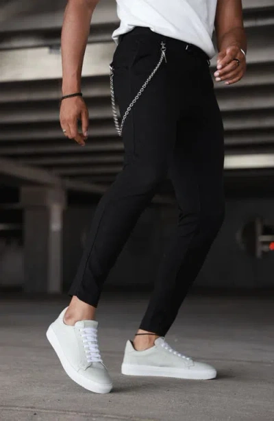 Gernie Elastic Lace Leather Sneaker In White