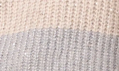 Vince Camuto Sequin Colorblock Stripe Sweater In Multi