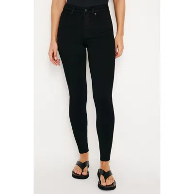 Good American Ood Waist Crop Skinny Jeans In Black