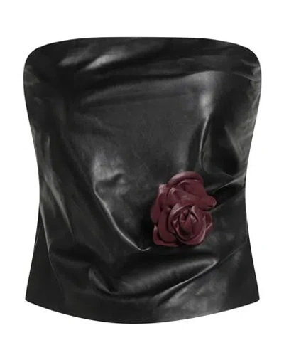 Tensione In Woman Top Black Size M Polyester, Polyurethane In Black