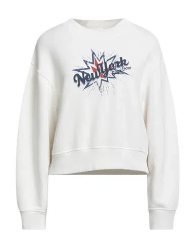 Rag & Bone Woman Sweatshirt Off White Size L Cotton, Polyester In White