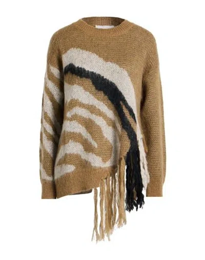 B.yu B. Yu Woman Sweater Camel Size M Acrylic, Mohair Wool, Polyamide In Brown
