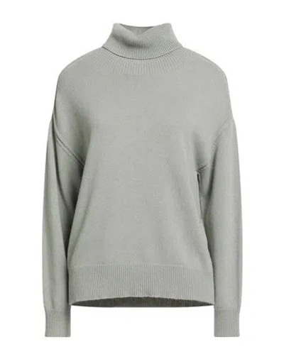 Maria Bellentani Woman Turtleneck Grey Size 10 Polyamide, Wool, Viscose, Cashmere In Gray
