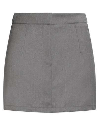 Tensione In Woman Mini Skirt Grey Size M Polyester, Viscose, Elastane In Gray