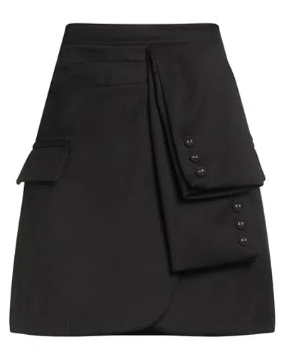 Tensione In Woman Mini Skirt Black Size M Polyester, Viscose, Elastane In Black