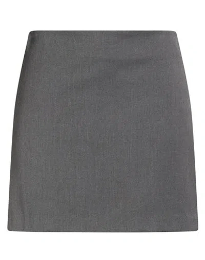 Tensione In Woman Mini Skirt Grey Size M Polyester, Viscose, Elastane In Gray