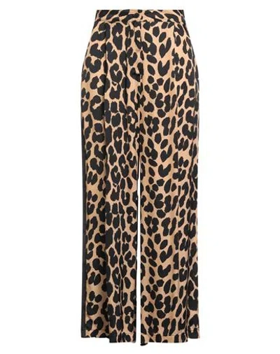 Tensione In Woman Pants Sand Size L Viscose, Polyester In Brown