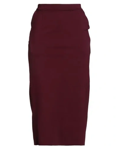 Tensione In Woman Midi Skirt Garnet Size M Viscose, Nylon, Eco Polyester In Purple
