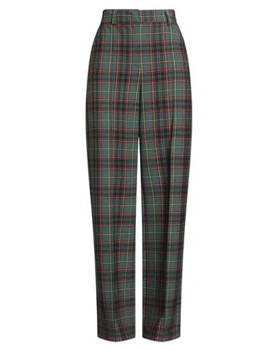 Max & Co . Pony Ride Woman Pants Green Size 12 Polyester, Virgin Wool, Elastane In Multi
