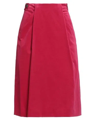 Agnona Woman Midi Skirt Fuchsia Size 4 Cotton In Multi