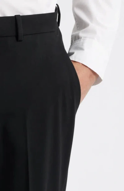 Open Edit Slim Fit Solid Flat Front Stretch Suit Pants In Black