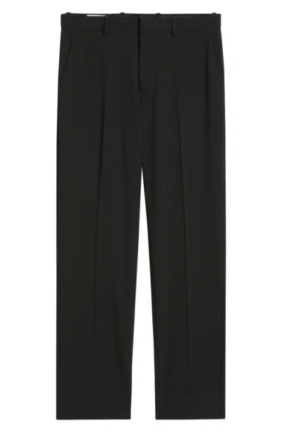 Open Edit Slim Fit Solid Flat Front Stretch Suit Pants In Black