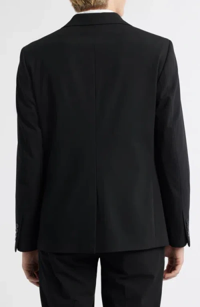 Open Edit Slim Fit Solid Stretch Suit Jacket In Black