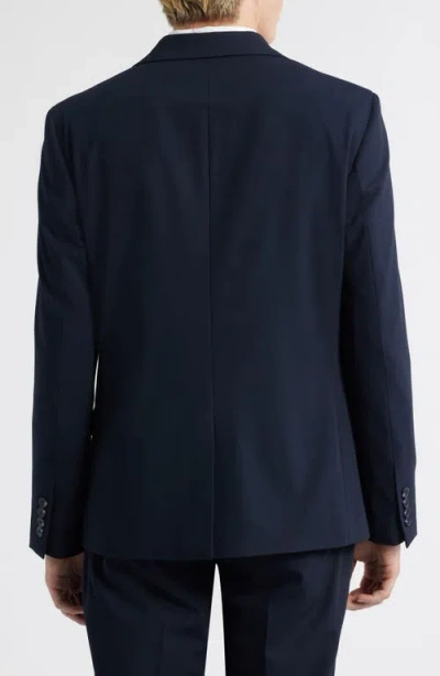 Open Edit Slim Fit Solid Stretch Suit Jacket In Blue