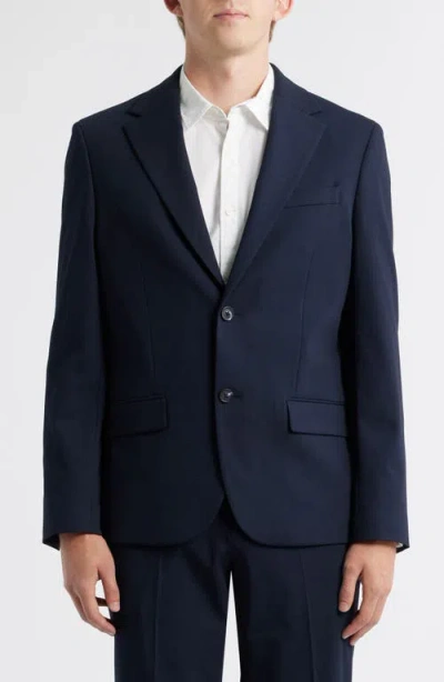 Open Edit Slim Fit Solid Stretch Suit Jacket In Blue