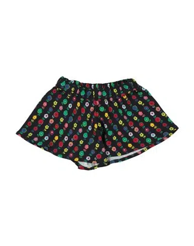Versace Young Newborn Girl Shorts & Bermuda Shorts Black Size 3 Viscose, Elastane In Multi