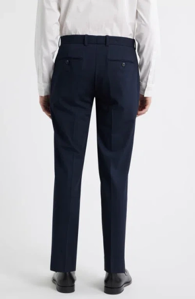 Open Edit Slim Fit Solid Flat Front Stretch Suit Pants In Black