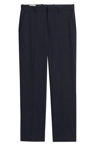 Open Edit Slim Fit Solid Flat Front Stretch Suit Pants In Black