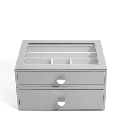Stackers Women's  Classic Pebble Grey Jewellery Box Set Of Two Drawers In Gray