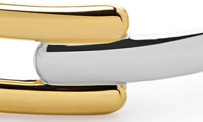 Monica Vinader Womens Signature Link 18ct Yellow Gold-plated Vermeil Sterling-silver And Sterling-silver Bangle In Gold