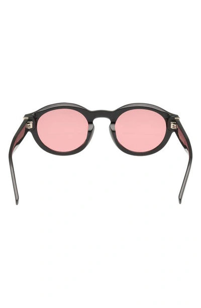 Abercrombie & Fitch 49mm Round Sunglasses In Black