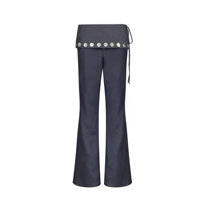 Anemoia Women's Grey Gaia Pants In Blue