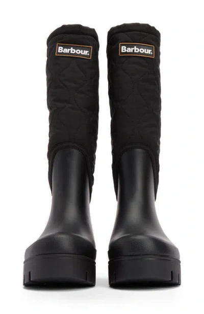 Barbour Marnie Quilted Wellington Boot In Black