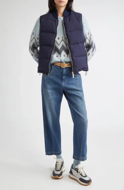 Eleventy Down Puffer Vest In Blue